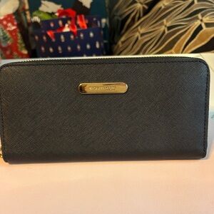 Michael Kors Black Zip-Around Wallet